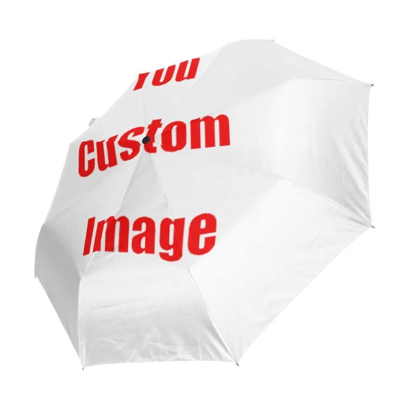 Alaza Automatic ThreeFold Umbrellaさまざまなカスタムパターン折りたたみ折りたたみ式広告傘220711