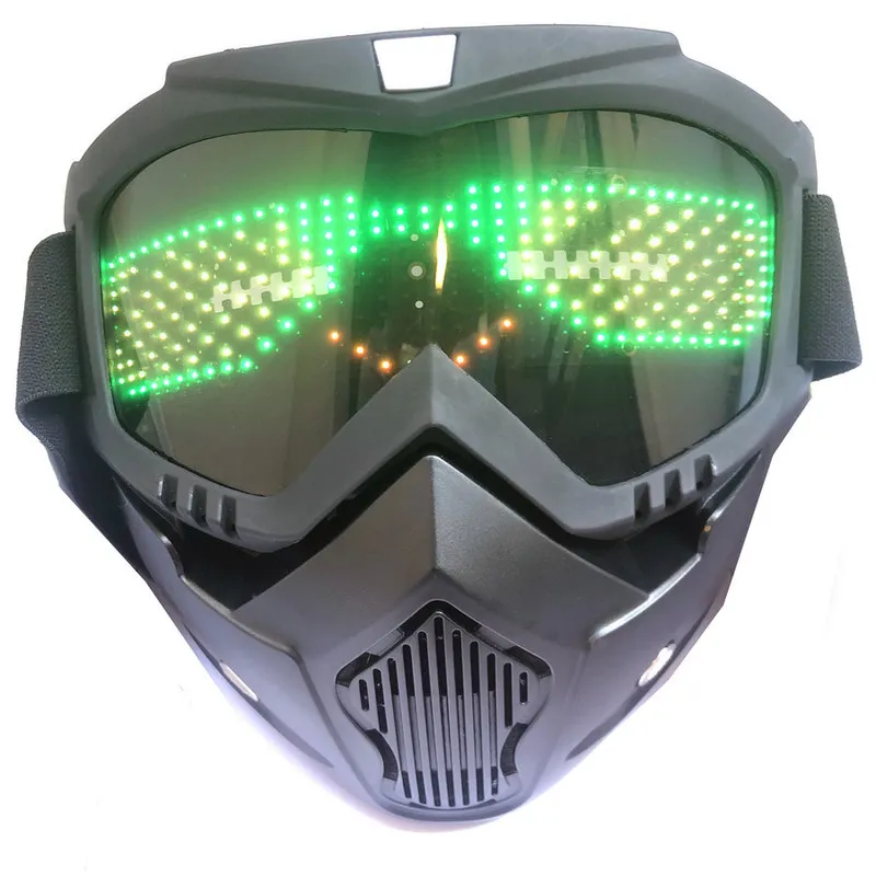 Máscaras de fiesta Desmontable Bluetooth App Máscara LED Party Magic Flash Carnival Led Mat 220823