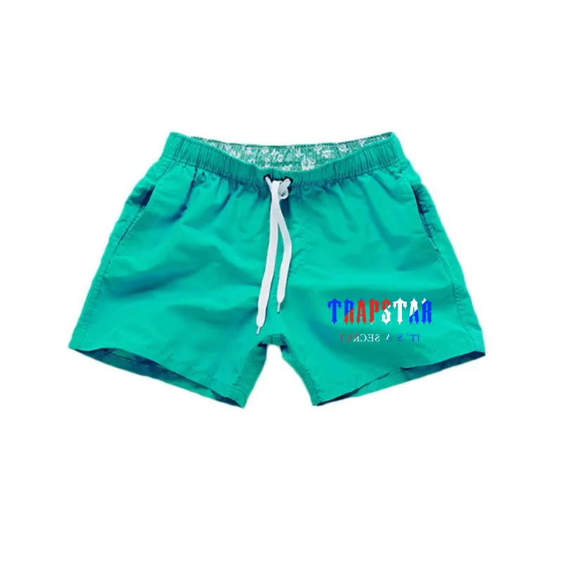Summer TRAPSTAR Men's Swimwear Shorts Man Swimsuit Beachwear Sexy Swim Trunks Low Waist Breathable Beach Wear Surf S-3XL 2206230O