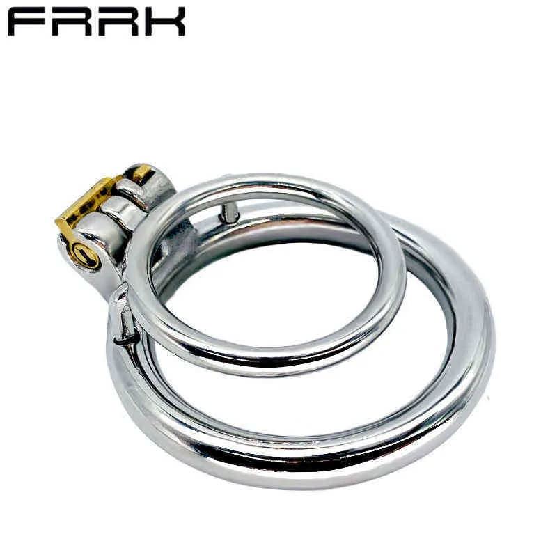 NXY Chastity Device Frrk 121 Belt Lock Training Ring Double Penis Barella Scrotum Cage Esercizio 0416