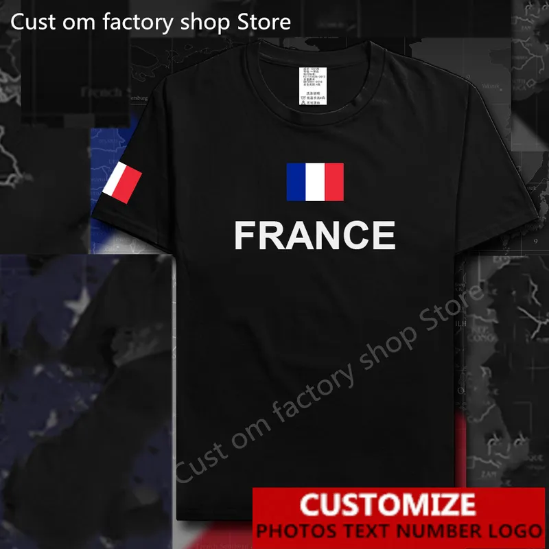 Camiseta de la República Francesa de Francia, Jersey personalizado gratis, nombre DIY, número, hombres, mujeres, moda de venta al por menor, camiseta informal suelta 220620