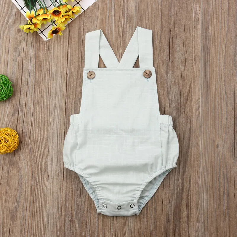 03y Born Bodysuit Baby Boy Girl Ubrania kombinezonu Sunsuit Stroje Soild Childrens Ubrania dziecięce letnie ubranie 220707