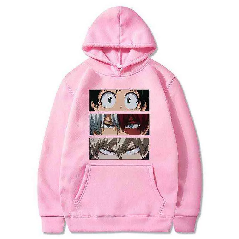 Japan Anime My Hero Academia Men Women's Oversized Hoodie Autumn Casual Pullover Hoodies Fashion Sweatshirts Hip Hop Streetwear G220429