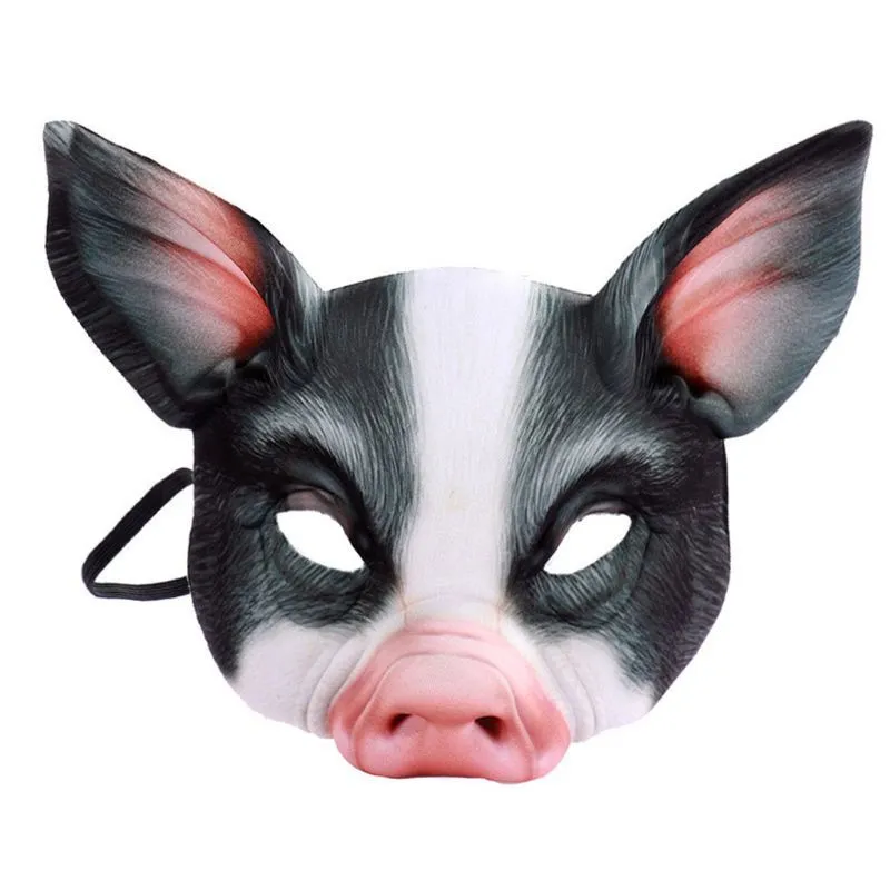 Halloween 3D Tiger Pig Animal Half Face Mask Mask Costplay Cosplay M89E 220611