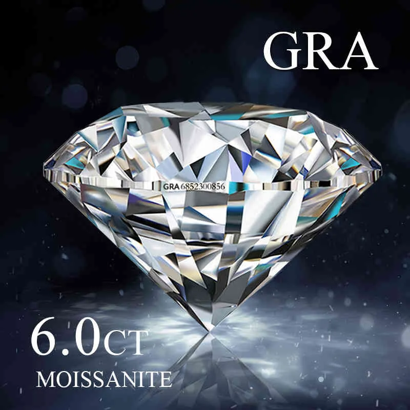 Promocja Moissanite Loose Stone Najtańszy fabryka D Color VVS1 3ex White Round Cut Laborn Diamond Gra Certification322F