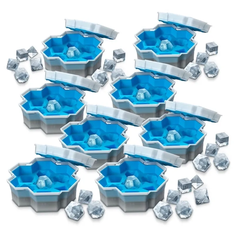 7 forma DIY DICE Silicona Bandeja de hielo Juego de moho Mini Cube bandejas con tapas de artesanía reutilizable de tapa 220509