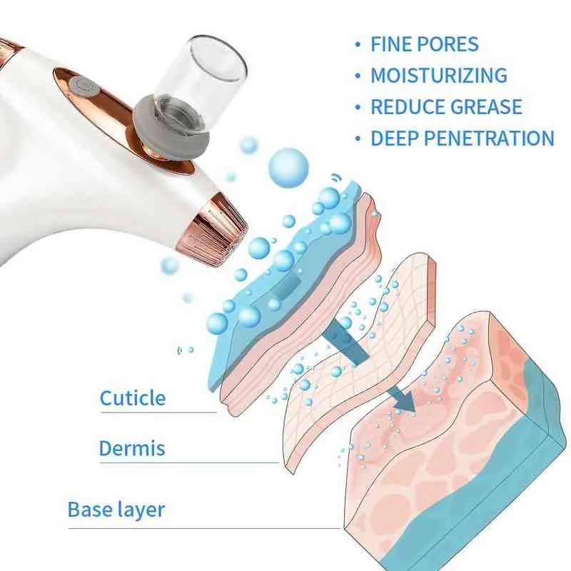 Rechargeable Facial Body Steamer Oxygen Meter Hydrating Face Moisturizing Rejuvenation Spray Machine Whiten Skin 220505