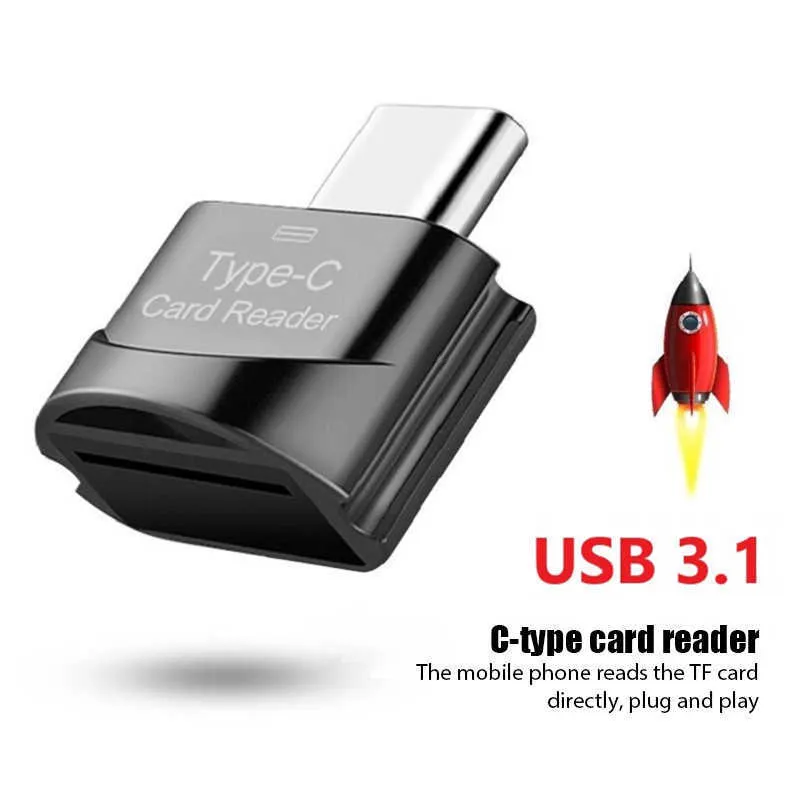 جديد USB 3.0 Type C إلى Micro-SD TF Adapter OTG CardReader Mini Card Card Reader Smart Card Card Card for Laptop Samsung