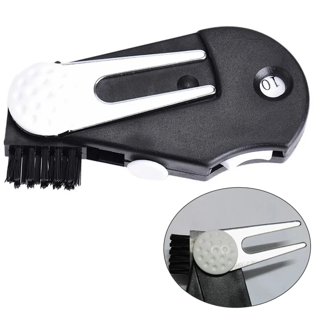 5In1 Score Counter Training Aids Pieghevole Multifunzionale Prato Golf Divot Tool Accessori portatili Putting Green Fork Repair