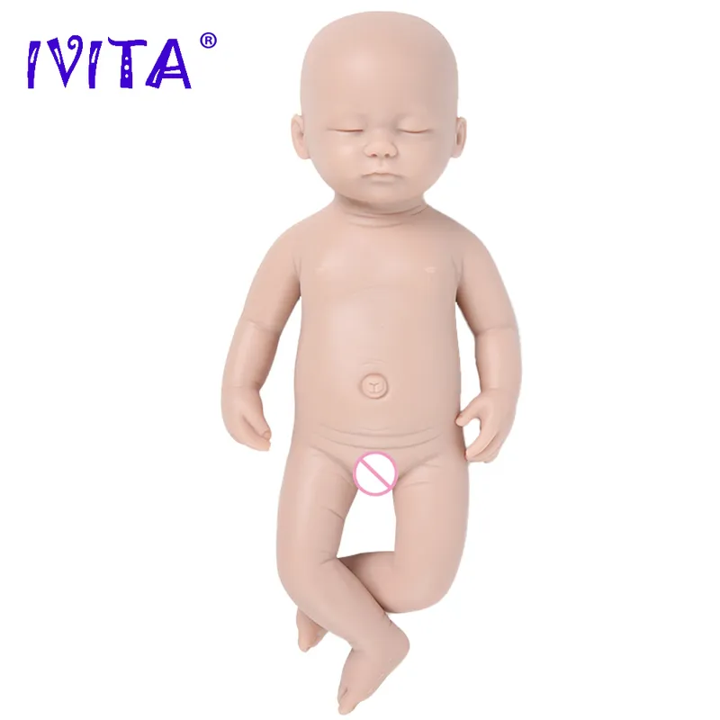 Ivita silikon yeniden doğmuş bebek bebek 3 renk gözler hayat benzeri doğmuş bebek boyasız bitmemiş yumuşak bebekler diy boş oyuncaklar kit 220707