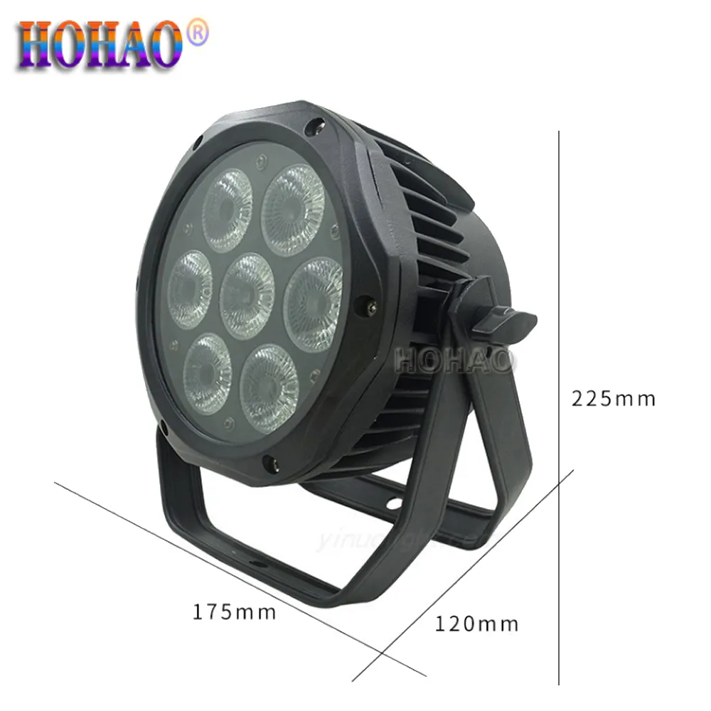 HOHAO Ventes Chaudes De Haute Qualité * 15 w RGBWAUV 6-IN-1 Led Plat Étanche Par Lumière Intérieure et Extérieure Éclairage De Mariage Dj Disco