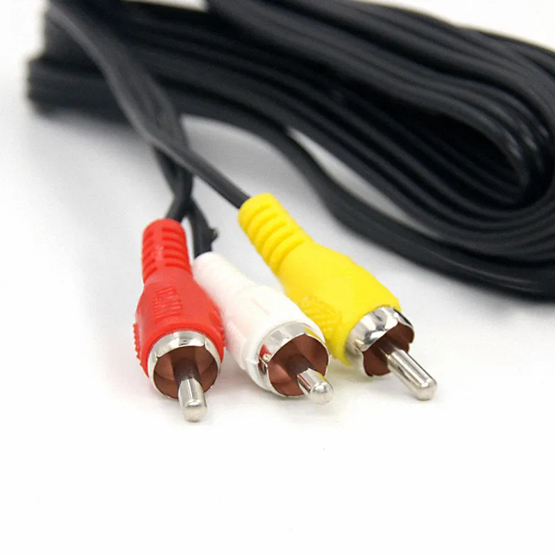1,8 m langes Audio-Video-AV-Kabel auf 3RCA-Kabel für Playstation PS2 PS3-Konsole, Gamepad-Kabel zum HDTV-Monitor