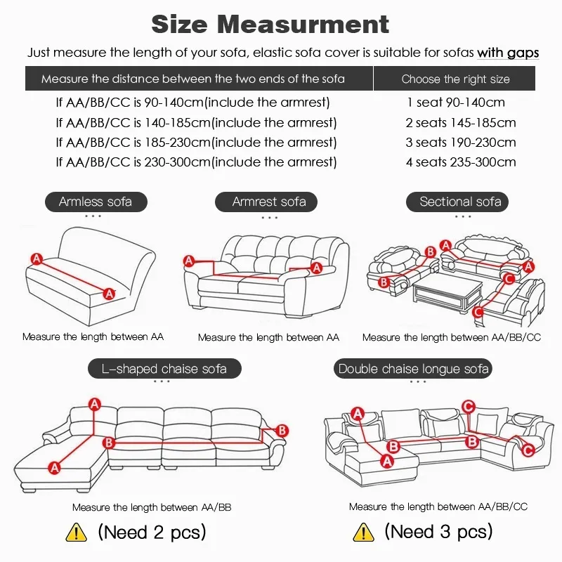 Elastik Kanepe Oturma Odası için Örtüleri Streç Slipcovers Dilimli Kanepe Örtüsü L Şekli Köşe Koltuk Örtüsü 1/2/3/4 Kişilik 220524