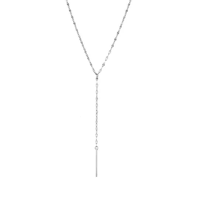 Kedjor 2022 Luxury Pendant Choker Halsband för kvinnor Minimalistisk bambuskedja rostfritt stål smycken