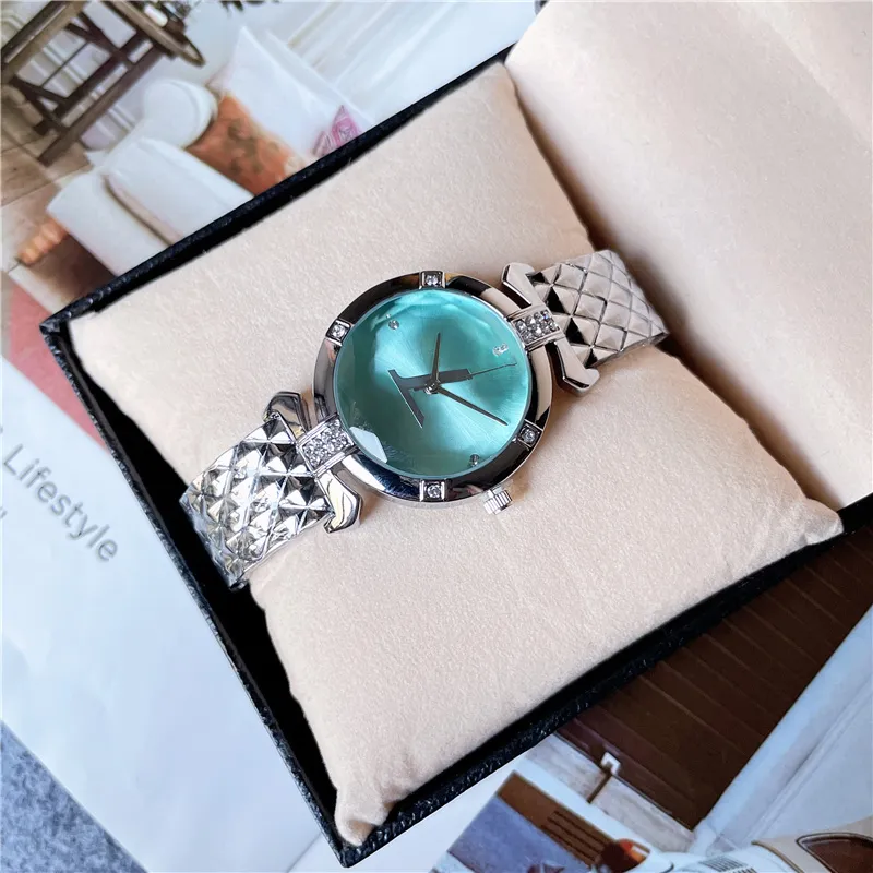 Montres-bracelets de marque pour femmes et filles, Style diamant, bracelet de luxe en acier et métal, horloge à Quartz L78236W