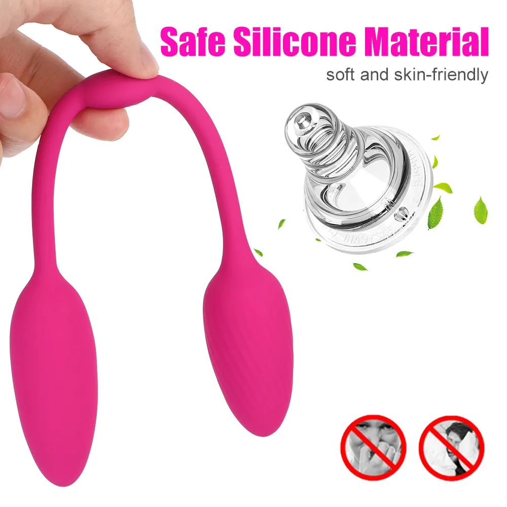 IKOKY Remote Control Vibrator Dual Head Vibrating Egg Vaginal Ball Clitoris Stimulator 10Mode G-spot Massager sexy Toys for Women