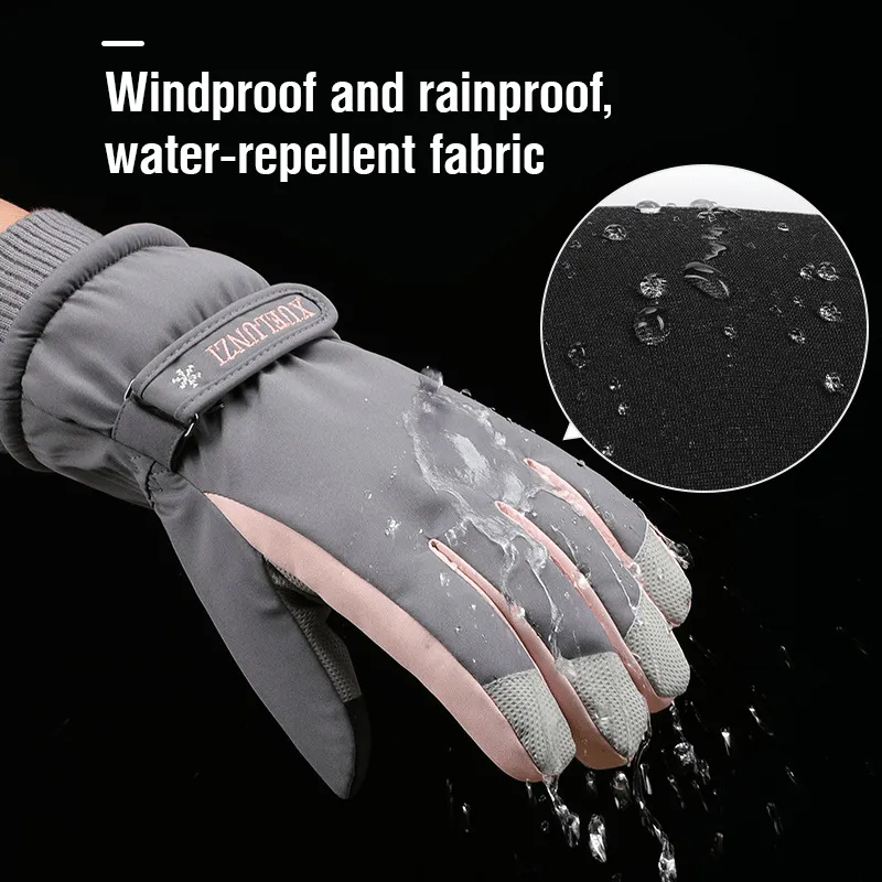 Ski Gloves Winter Women with Touchscreen Function Thermal Warm Snow Waterproof Snowboard Woman Men 220826