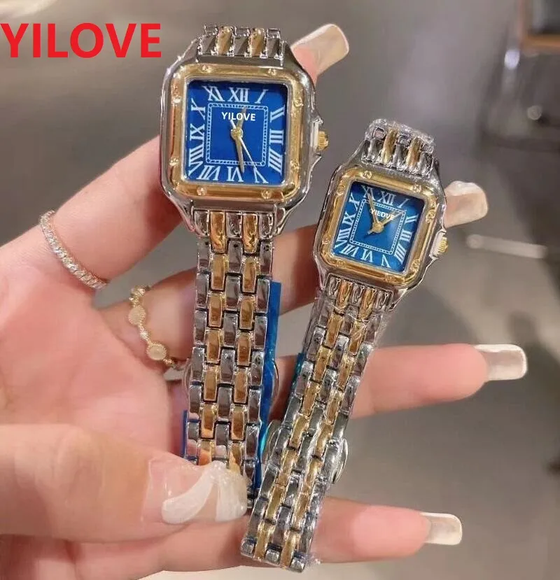 Petite montre romaine carrée pour femmes, or Rose, argent, noir, Quartz, acier inoxydable, orologi da donna di lusso201g