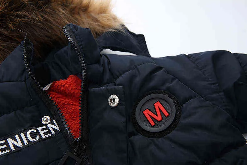 1 2 3 4歳の男の子冬の暖かいジャケット2021新しい重い厚い子供のためのベルベットコート屋外旅行服j220718