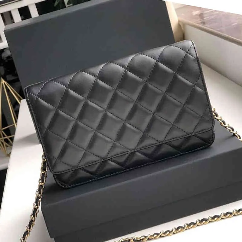 2022 new female lambskin hand luxury designer diamond truss top quality crossbody tab mini bags shoulder chain