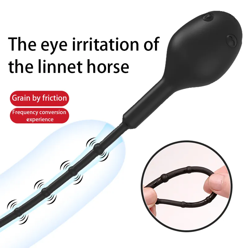 20 Modes Urethral Vibrator Catheter Penis Plug Sex Toy for Men Vibrating Urethral Plug Penis Insertion Urethra Sound Dilator 220708