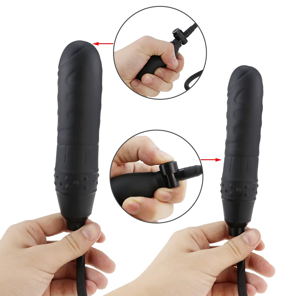 Super Large Inflatable Big Butt Plug Pump Anal Dilator Massager Expandable No Vibrator Balls sexy Toys for Women Man Gay New