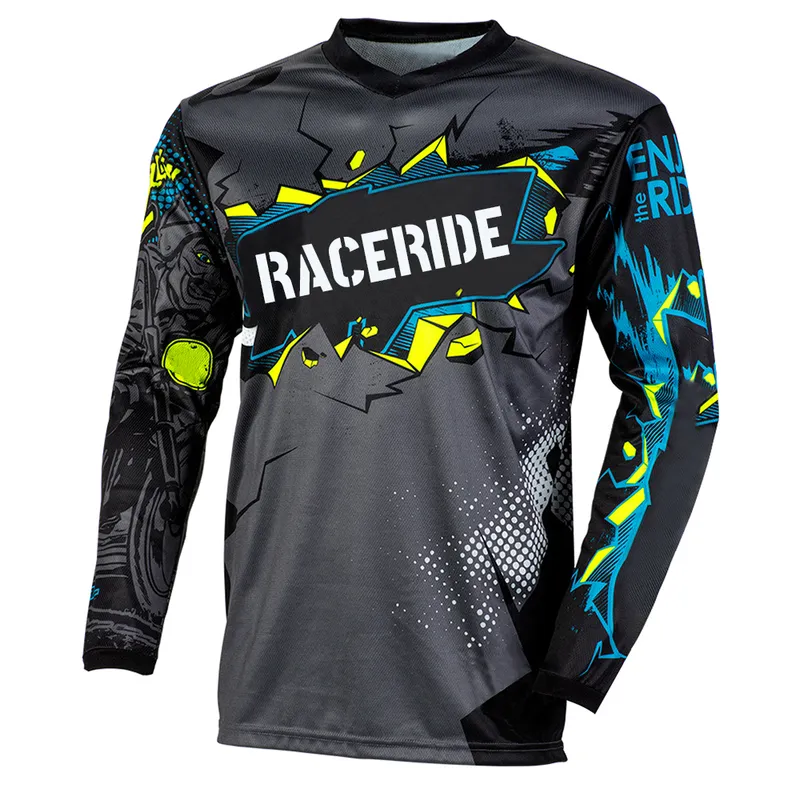 RACERIDE Vêtements de course à manches longues Cyclisme T-shirt Mountain Downhill Bike DH VTT Offroad Motocross Jerseys en gros 220614