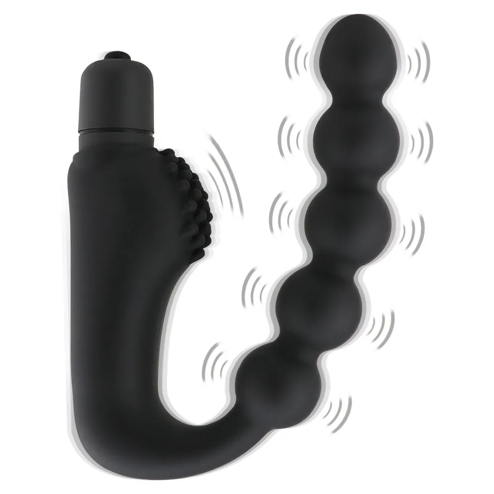 EXVOID Silicone Anal Vibrator Butt Vibrating Plug G-spot Prostate Massager Beads sexy Toys for Women Adult Products