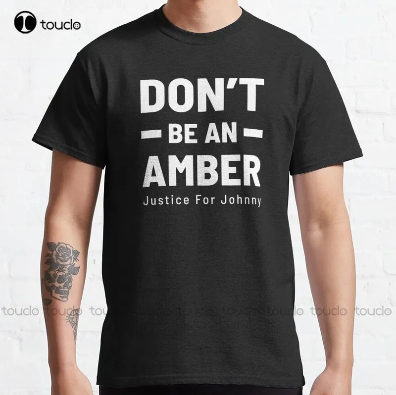 Não seja um âmbar - justiça para Johnny T-shirt clássico Johnny Depp personalizado Aldult adolescente unisex impressão digital camisetas Xs-5Xl 220607