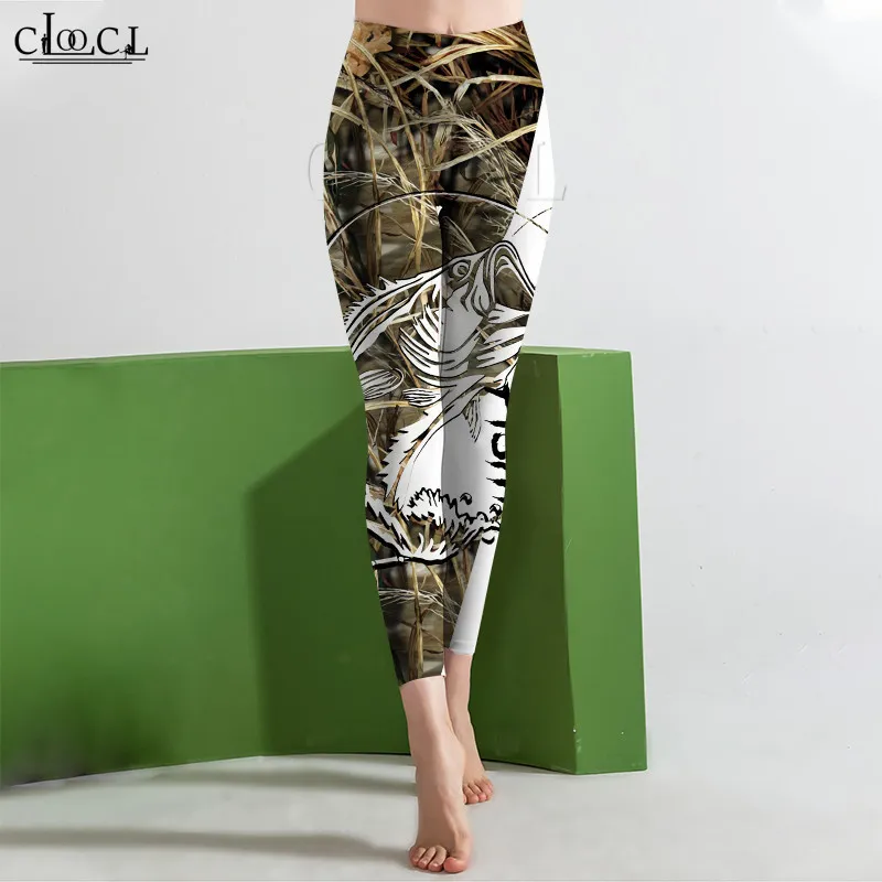 Женские леггинсы для ловли карпа, эластичные спортивные штаны с высокой талией и 3D принтом «рыба кои» для женщин, брюки для фитнеса 220617