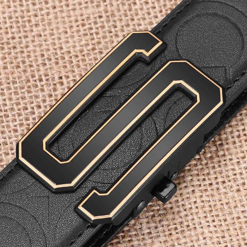 S Letter Belt Belt Men's Leather Automatic Buckle Fashion Business Business Men Fashion Casual Formal Pants Belt