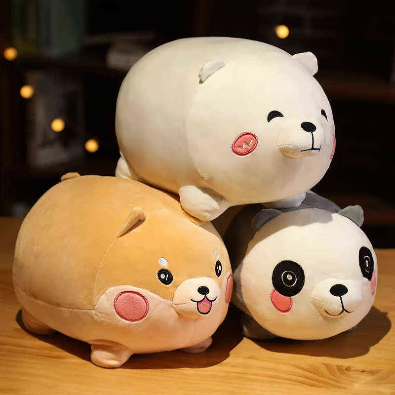 CM lindo Shiba inu panda urso polar abraço kawaii animal bonecas de animais recheados de travesseiro macio presentes de aniversário para crianças menina j220704
