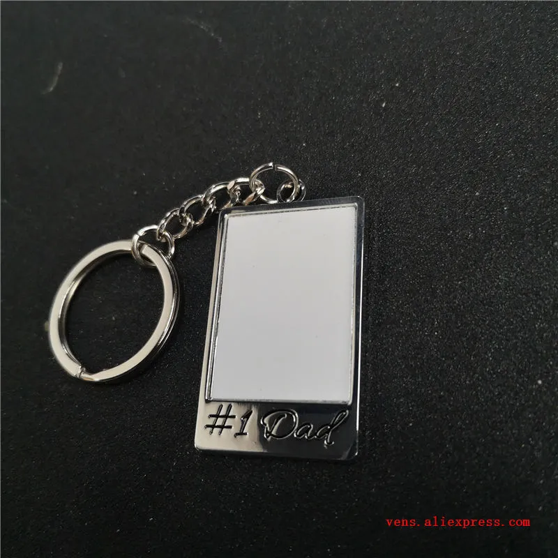 Subl Metal No 1 Dad Blank Schlüsselanschlüsse Schlüsselring für Vatertagsübertragung Blank DIY -Materialien /Los 220516