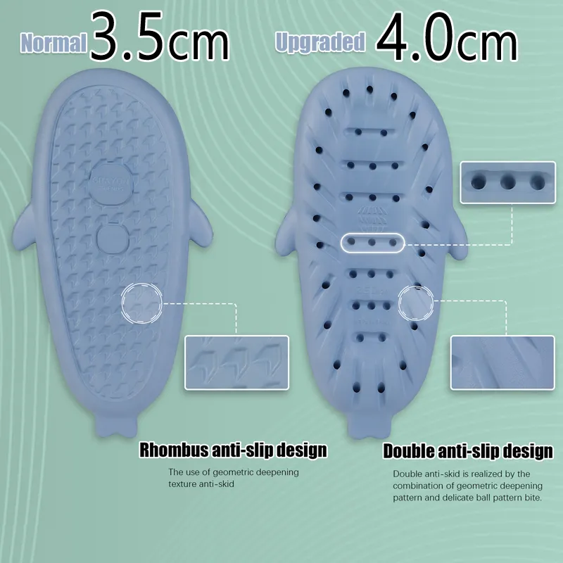 Plataforma lindas zapatillas de tiburón mujeres hombres de baño de interior parejas zapatillas de verano zapatillas de playa masculina suave femenina 220526