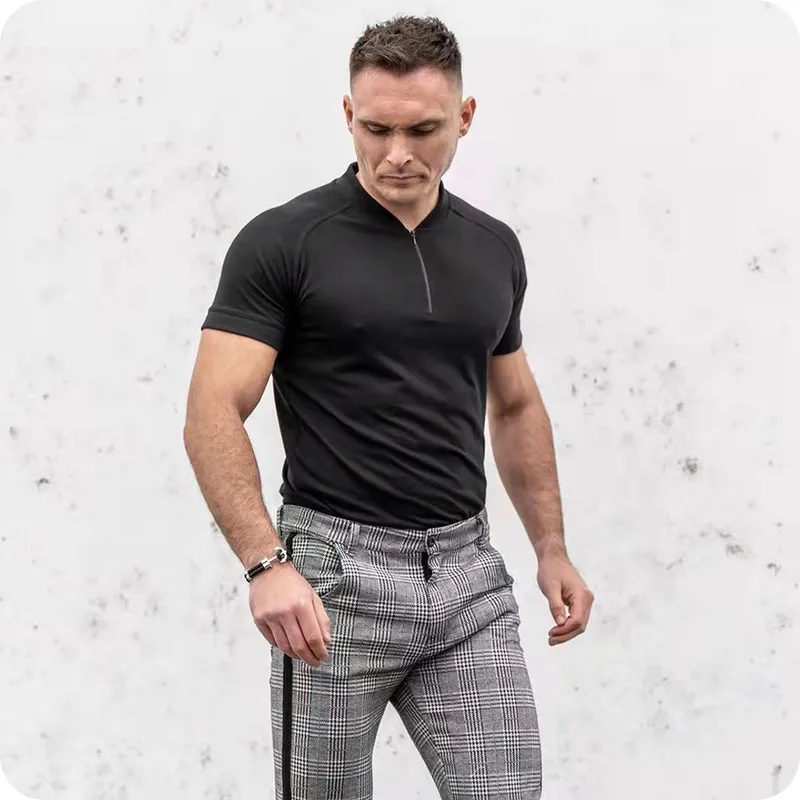 رجل الشارع الشهير chinos منقوشة السراويل عارضة اللياقة البدنية الرجال سليبي أسفل عداء ببطء sweatpants أزياء السراويل شريطية المسار 220325