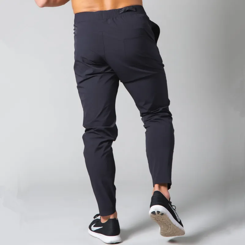 Black Casual Pants Men Joggers Sweatpants Running Sport Trackpants Male Gym Fitness Training Thin Quick dry Trousers Bottoms 220621