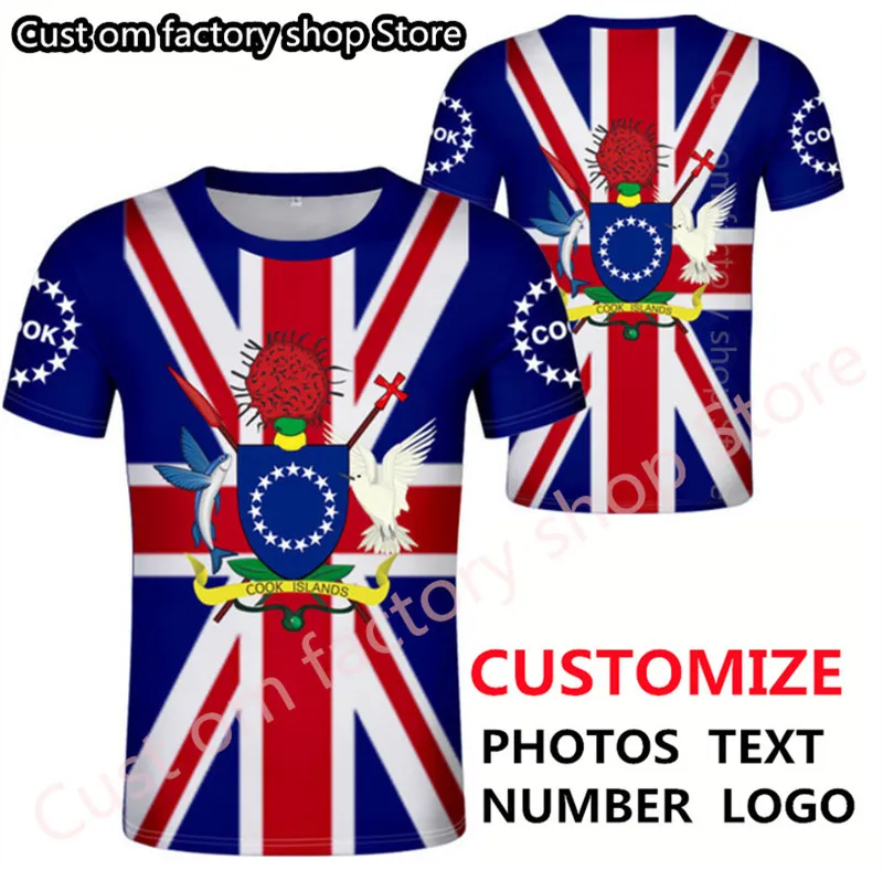 COOK ISLANDS T-Shirt DIY kostenlos nach Maß Name Nummer Cok T-Shirt Nation Flagge CK Land Druck schwarz College P O Kleidung 220620