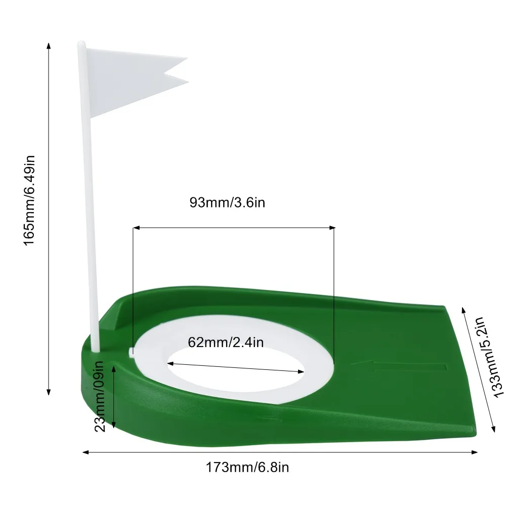 Golf Putter Regulation Cup Hole Flag inomhus Hemma Yard Outdoor Practice Training Trainer AIDS Golf Accessories