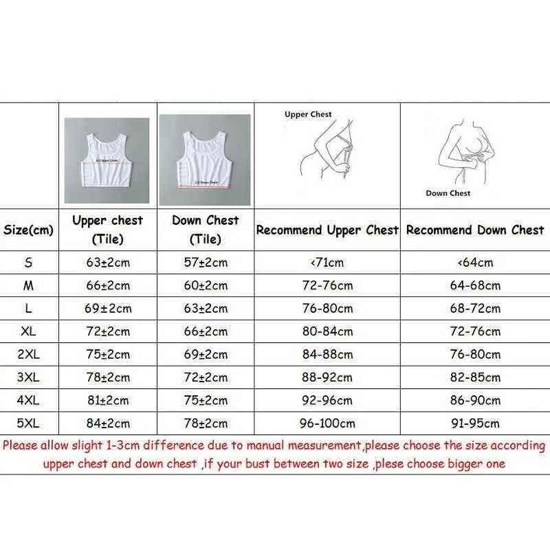 S-5XL Shaper Flat Chest Binder Les Corset Tomboy Lesbian Underwear Vrouwen naadloos zomer kort vest plus maat tanktop bustier L220802