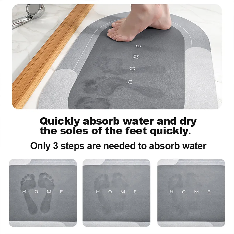 Non-slip Floor Mat Napa Skin Super Absorbent Bath Quick Drying Bathroom Carpet Modern Simple Home Oil-proof Kitchen Year 220401