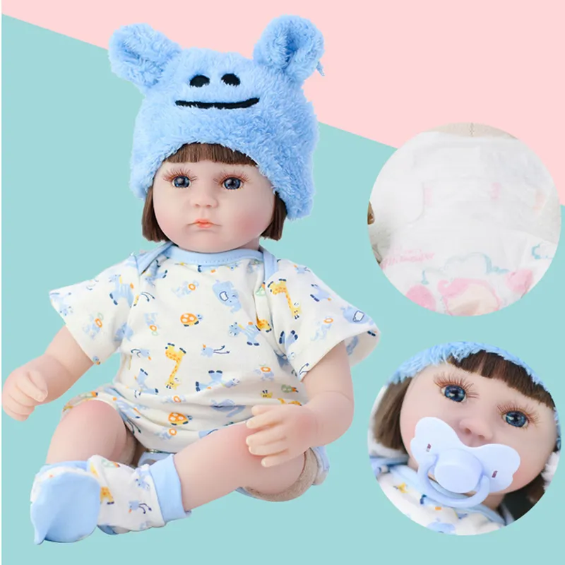 42 cm Baby Reborn Doll Toys for Girls Sleeping följer Realistic Livelike Soft Toddler Bebe Birthday Presentes Gifts 220505