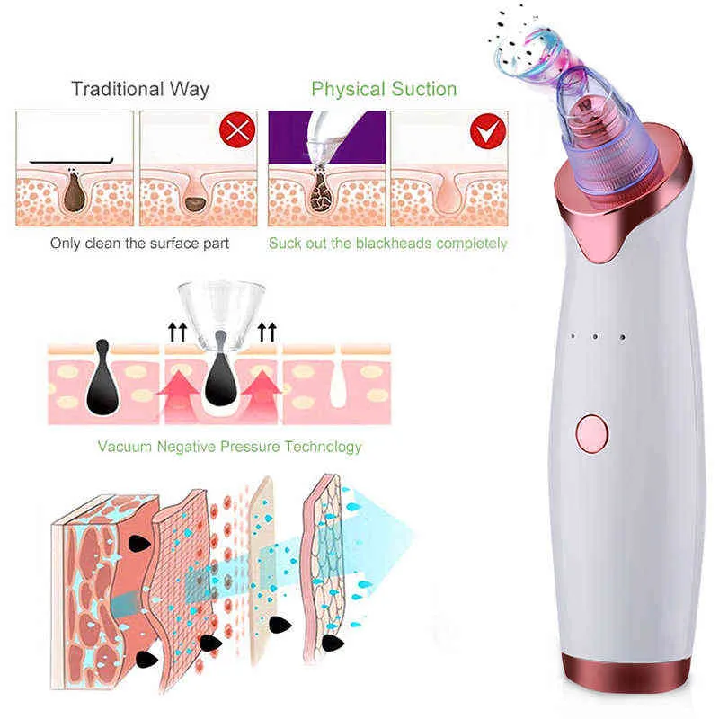 Ultrasonic Skin Scrubber Vibration Face Spatula Blackhead Remover Facial Shovel Clean Cavitation Peeling Lifting 220516