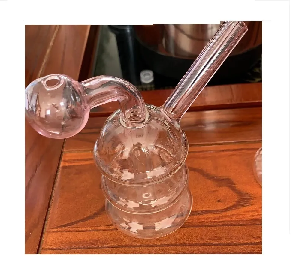 New Hookahs Mini Oil Burner Bong with Clear Pyrex Thick Glass Water Pipe Dab Rig Somking Pipes