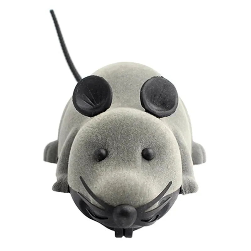 Mini rolig simulering trådlös fjärrkontroll RC Elektronisk råtta Mus Möss Toy Tricky Plastic Flocking Halloween Xmas för PET 220621