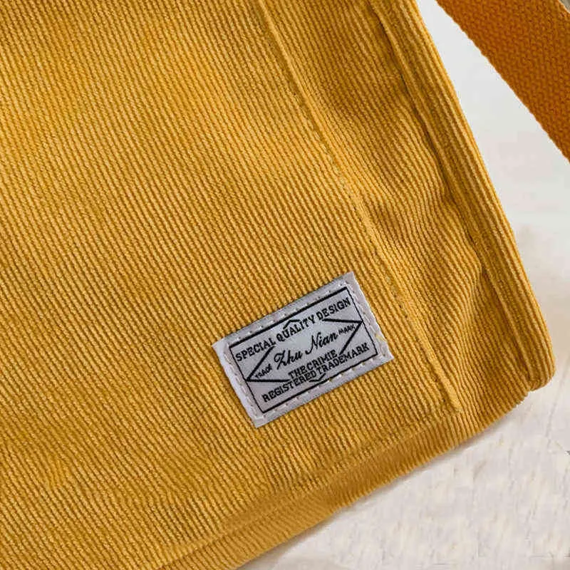Evening Bag Shoulder 2022 Small Tote Girl Fashion Handbags Solid Color Shopper Vintage Simple Book Corduroy Crossbody 220705