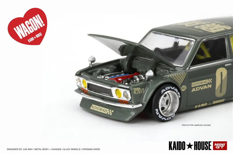 Kaido House x MINI GT Datsun KAIDO 510 Wagon LHD modellino auto 220630