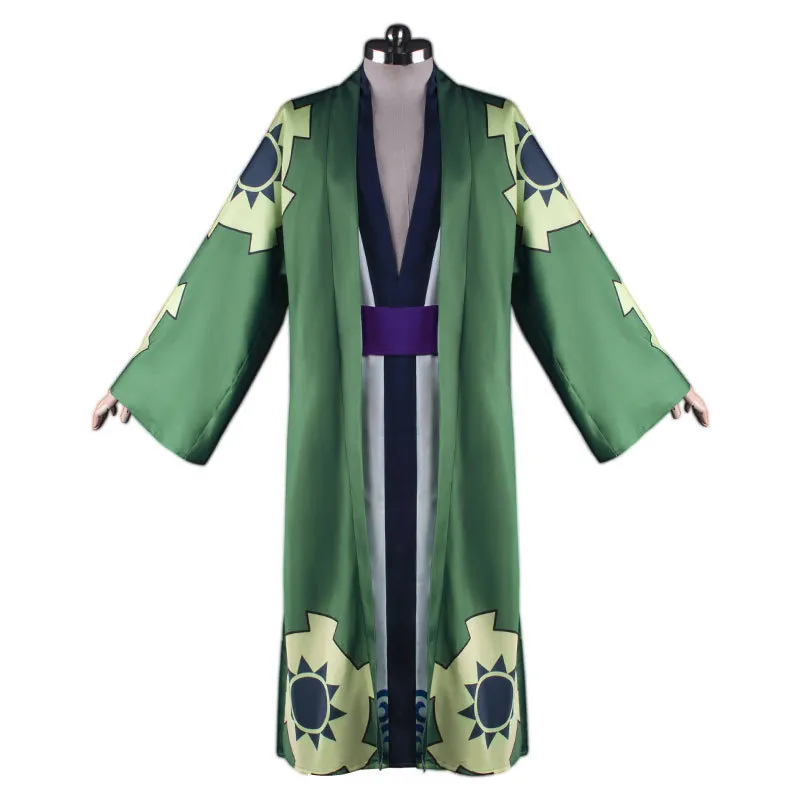 Roronoa Zoro Cosplay Costume Kimono Robe Cloak Belt Full Suit for Men Woman a220812