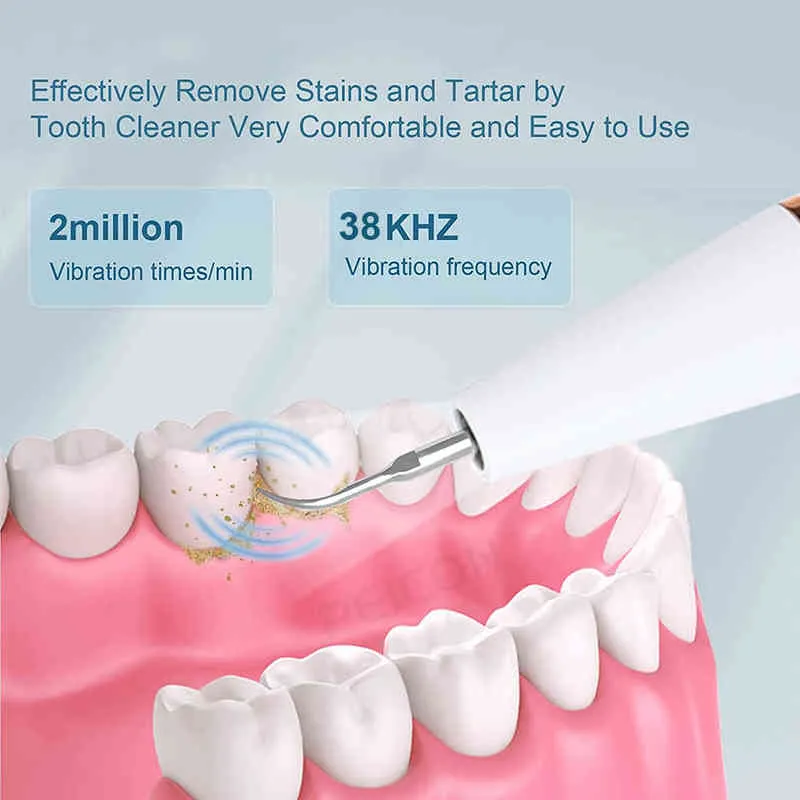 Détartreur dentaire ultrasonique, dissolvant de tartre électrique, Plaque de calcul sonique, élimination des taches, nettoyeur de dents domestique 220713