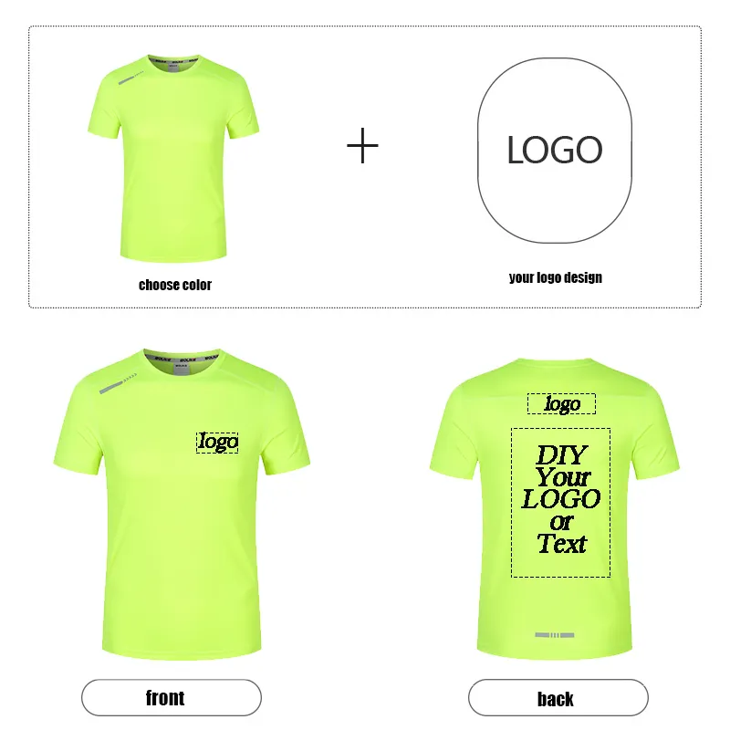 T Shirt TOP 6 kolor niestandardowy krótki rękaw z bawełniana bawełniana tkanina Szybka suszona okrągła szyja druk DIY Tekst marki 220616GX