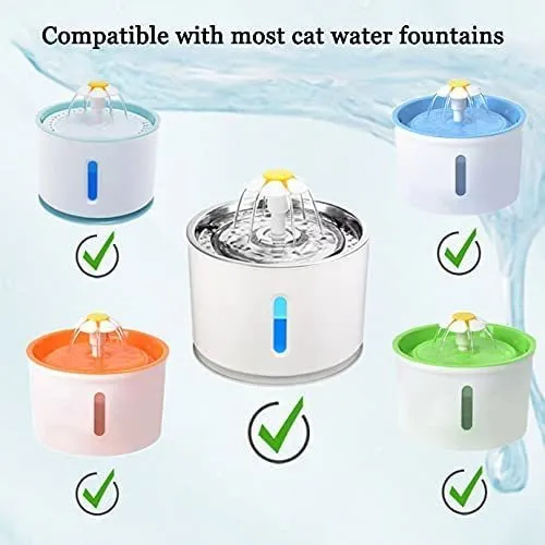 Filtri fontana d'acqua gatti, sistema di tripla filtrazione sostituzione filtro animali domestici 84oz/2.5L automatico 220323